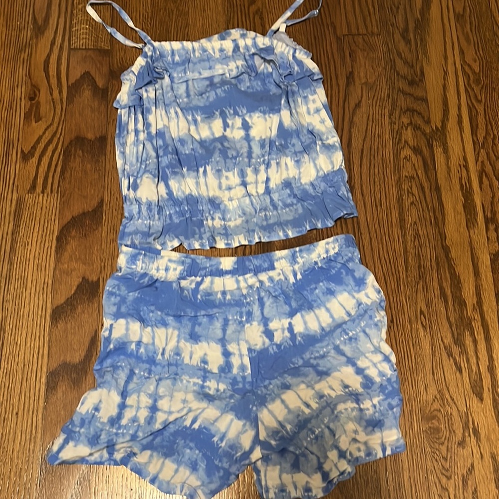 Blue tie dye set